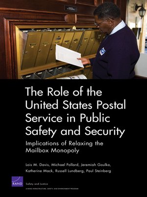 cover image of The Role of the United States Postal Service in Public Safety and Security